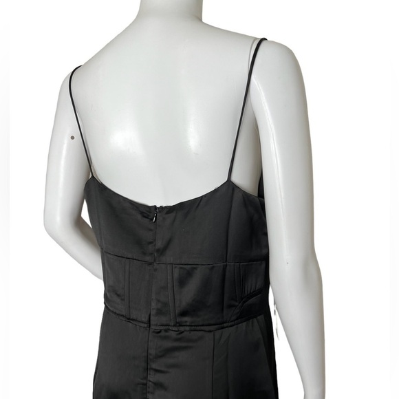 Jason Wu Black Satin Midi Dress - Picture 5 of 12